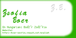 zsofia boer business card